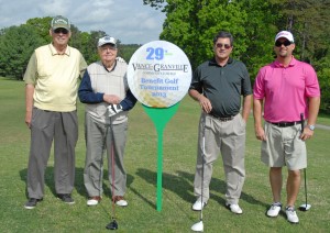 From left, Buddy Finch, Donald Seifert, David Thomas and Kenny Abbott were the runners-up in the morning round of the 29th Annual Vance-Granville Community College Endowment Fund Golf Tournament at the Henderson Country Club on May 7. (VGCC Photo)