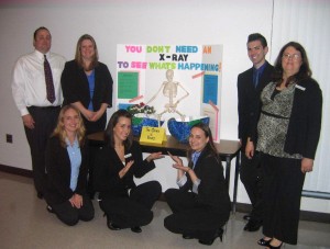 From left, Becky Anderson of Henderson, Zenaia Champion of Warrenton and Svetlana O’Hara of Louisburg won the third, second and first-place prizes, respectively, in the Earth Day student project contest at VGCC’s Main Campus. (VGCC photo)