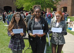 A group of Radiography students won the Earth Day poster contest at VGCC’s South Campus. They included, kneeling from left, Makiesha Dickson of Louisburg, Jena Talley of Oxford and Sara Dockum of Wake Forest; and standing from left, John Geist of Wake Forest, Linda Kennedy of Oxford, Kelvin Pennell of Oxford and Erin Edwards of Franklinton; not pictured: Elizabeth Hill of Durham.
