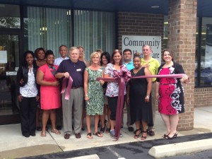 Shown at the Henderson-Vance Chamber of Commerce ribbon cutting for Home Care & Hospice, are, from left, front row: Shykana Williams, Saint Augustine’s University; Sherri Alston, Department of Social Services; Mike Rainey, City Tire; Terry Adcock, Hospice Care Consultant; Monica Sleboda; Jenica Harris, Rachel Eakin-Norris; second row: Roberta Freeman, Henderson-Vance Chamber of Commerce Office Manager; John Barnes, Henderson-Vance Chamber of Commerce President; Nicole Norwood, Shannon Ayscue, Brooke Ritchie, and Aaron Klink w/Home Care & Hospice; and Tommy Hester, Chair, Vance County Board of Commissioners.  Also attended but not pictured: (Henderson-Vance Chamber staff) Annette Roberson, Director of Membership; Sheri Jones, Communications Consultant; and Connie Ragland, Work First Coordinator.