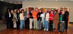 Shown at the Henderson-Vance Chamber of Commerce ribbon cutting for Kerr Lake Country Club are, Joan Robinson, Kittrell Job Corps; Gina Dement, Five County Community Operations Center; Tanya Weary, VGCC Small Business Center; Jenny Hester, Prim Development and HVCC Board Chair; Val Short, Triangle North Healthcare; Scott & Catherine Hughes, Satterwhite Point Marina; Christina Brock, Instinctive Healing Massage; Mike Rainey, City Tire & Mayor Pro Tem; Jody Pernell, General Manager; Michael Reese, Proshop manager; Hilda Garrett, building committee/member; John Thompson, building committee and BOD chair; John & Jane Foran, members; Charles Pendergrass, Club BOD; Tony Ferans, Club BOD; Debbie Ferans, Bookkeeper, Shirley Clayton, Decorating Committee; Dennis Davis, Club BOD & owner of Carolina cooling and heating; Skeet Garrett, Building Committee; Bob Shaw; Keith Edmonds, Building Committee; Jeff Watson, KLCC BOD Club President; Ron Rubin; Bill Coffman, Proshop employee; Tommy Overcash, Club BOD; Wayne Adcock; Deborah Brown, Chair, Vance County Board of Commissioners; Not pictured: John Barnes, HVCC President; Connie Ragland, Work First Coordinator; Sheri Jones, Communications Consultant; Annette Roberson, Director of Membership Services; Ashley Salazar, Proshop Employee; Tommy Abbott, Course Superintendent; Sonny Freeman, Assistant Course Superintendent; Oscar Hernandez, Grounds Keeper.