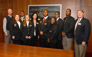 Eddie Ferguson met with VGCC’s ambassadors on his first official day as the new Endowment Fund director. Ambassadors are full-time students selected to represent the college at special campus and community functions, including Endowment Fund events. Pictured (from left) are VGCC Vice President of Finance and Operations Steven Graham, ambassadors Theresa Chiplis of Norlina, Jonathan Herndon of Henderson, Megan Sullivan of Oxford, VGCC endowment specialist Kay Currin, ambassadors David Henry of Macon, Joy Herndon of Henderson, Gary Williams, Jr. of Oxford, Charles Douglas of Henderson and Eddie Ferguson. (VGCC photo)