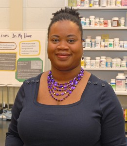 VGCC Pharmacy Technology program head Erica Fleming in the program’s lab on the college’s Main Campus. (VGCC Photo)