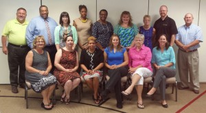 Shown at the Leadership Vance Graduation are, from left; Pictured front row: Annette Roberson, HVCC Membership Director; Antonia Pedroz, Vance County DDS Director; Felicia Dunston, Wal-Mart DC; Emilee Johnson, Maria Parham Medical Center; Ruth Brummitt, Triangle North Healthcare Board member; Erin McIntyre, Maria Parham Medical Center; second row: Pastor Ron Cava, First Baptist Church; Morris White, NC Cooperative  Extension, Vance County Center; Vanessa Shortley, The Daily Dispatch; Angela Pugh, Vance County Schools; Joretha Johnson, Triangle North Healthcare Board member; Kristi Salmons-Ellenberg, VGCC; Pam Norwood, Magnolia Management; Pastor Randy Mann, Central Baptist Church; Earl Walker, CenturyLink.  Not Pictured: Mario Moore, P&G Pet Care; Pat Pearson, City of Henderson.