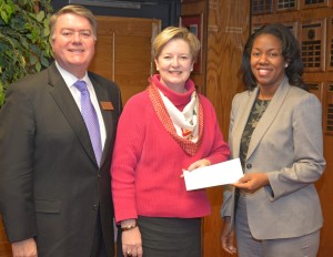 From left, VGCC Endowment Director Eddie Ferguson, Triangle North Healthcare Foundation executive director Val Short, and VGCC President Dr. Stelfanie Williams celebrate the creation of the new scholarship. (VGCC photo)