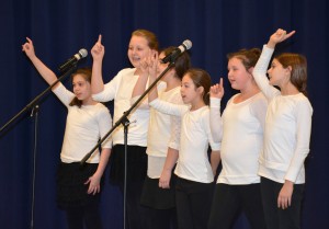 The show choir from Kerr-Vance Academy performs during the VGCC Martin Luther King, Jr. Holiday program. (VGCC photo)