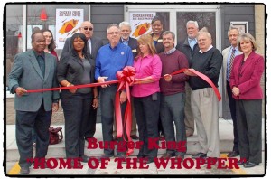 Shown at the Henderson-Vance Chamber of Commerce ribbon cutting for Burger King “Carolina Quality, LLC” are, Ray Meeks and staff; Archie Taylor, Vance County Commissioners Chairperson; Mayor Pro-Tem Mike Rainey, City Tire; HVCC President John Barnes; HVCC Board Member Stuart Litvin, Economic Development; HVCC Board Member Mel Manning, Carolina Auto Credit; Chamber Ambassador Michael Bobbitt; HVCC Office Manager, Melanie Mann; HVCC Work Force Coordinator, Connie Ragland; HVCC Communications Consultant, Sheri Jones. Not Pictured: HVCC Director of Membership Services, Annette Roberson.