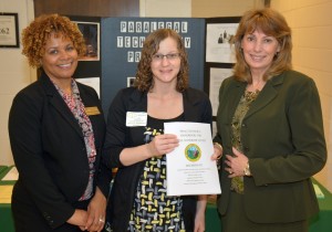 From left, VGCC Paralegal Technology program head/instructor Antoinette Dickens, student Megan Finch and Ella Wrenn, seen here at the college’s Franklin County Campus. (VGCC photo)