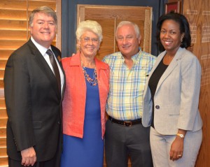 From left, VGCC Endowment director Eddie Ferguson, Rhonda Johnson, Billy Johnson and VGCC President Dr. Stelfanie Williams. (VGCC photo)