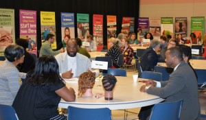 To start the forum, VGCC faculty and staff held roundtable discussions with counselors and administrators from local middle and high schools. (VGCC photo)