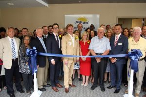 Shown at the Henderson-Vance Chamber of Commerce ribbon cutting for the Advanced Wound Center at Maria Parham Medical Center are, Brian Sinotte, CEO, Maria Parham Medical Center; Dr. Joseph Franklin, Medical Director, Advanced Wound Center; Kathy Thomas, Clinical Nurse Manager; and other representatives of the wound center and hospital; Mayor Eddie Ellington; Vance County Board of Commissioners Chair Gordon Wilder; Commissioner Tommy Hester; state Senator Angela Bryant; HVCC President John Barnes and other chamber Board members and staff; friends, family and other business leaders. 